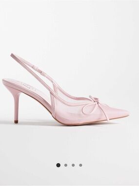 ASOS Pale Pink Slingback Pointed-Toe Kitten Heels